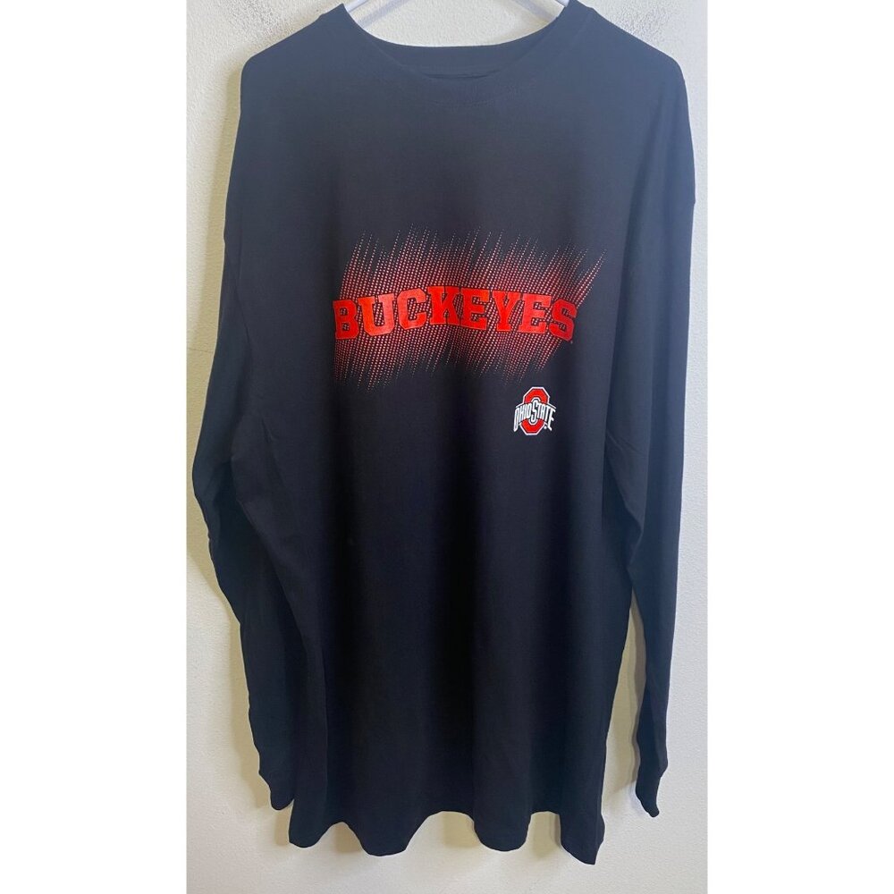 NEW Profile Varsity OHIO STATE BUCKEYES Big Tall Size XLT Black Long Sleeve